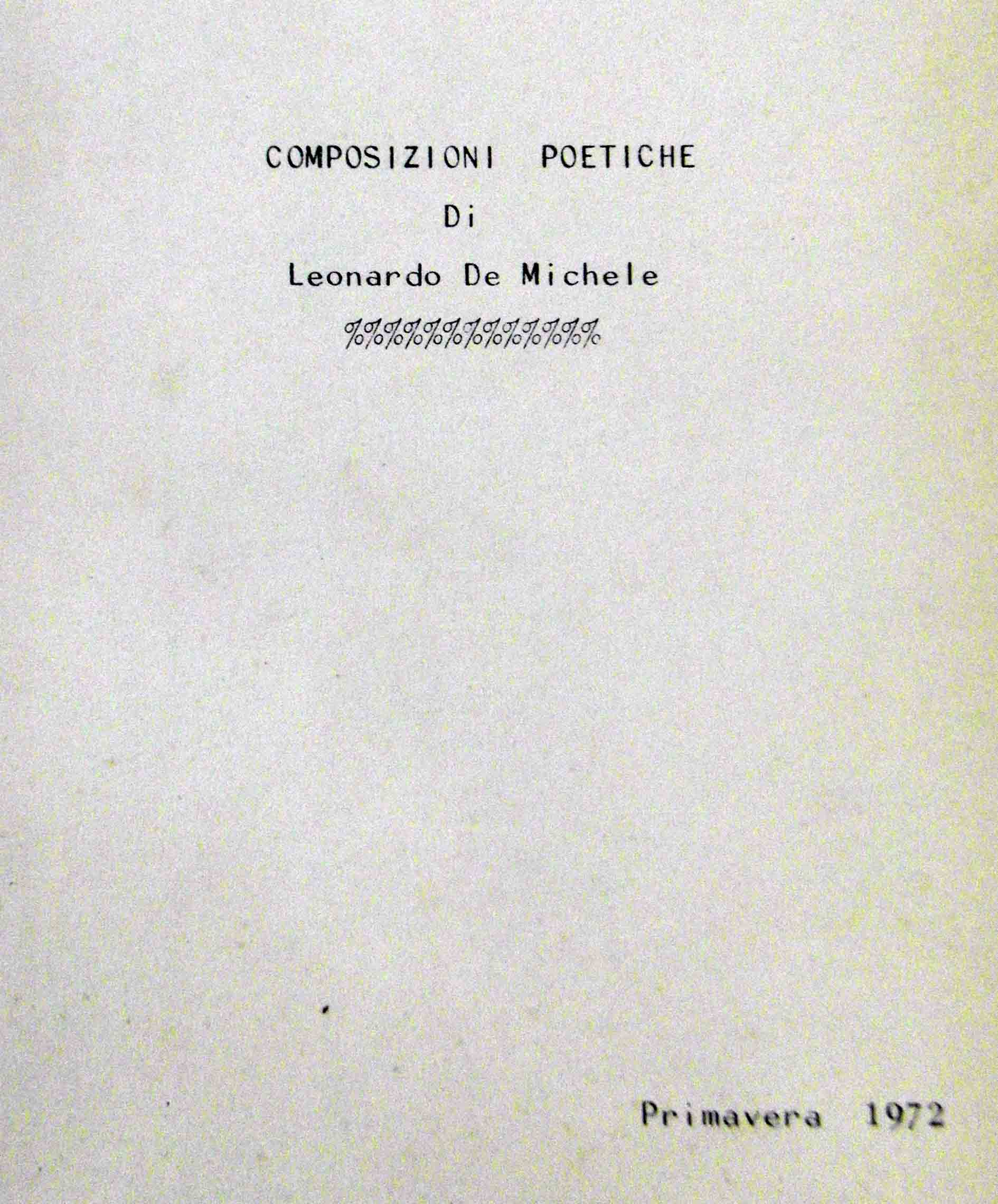 COMPOSIZIONI POETICHE