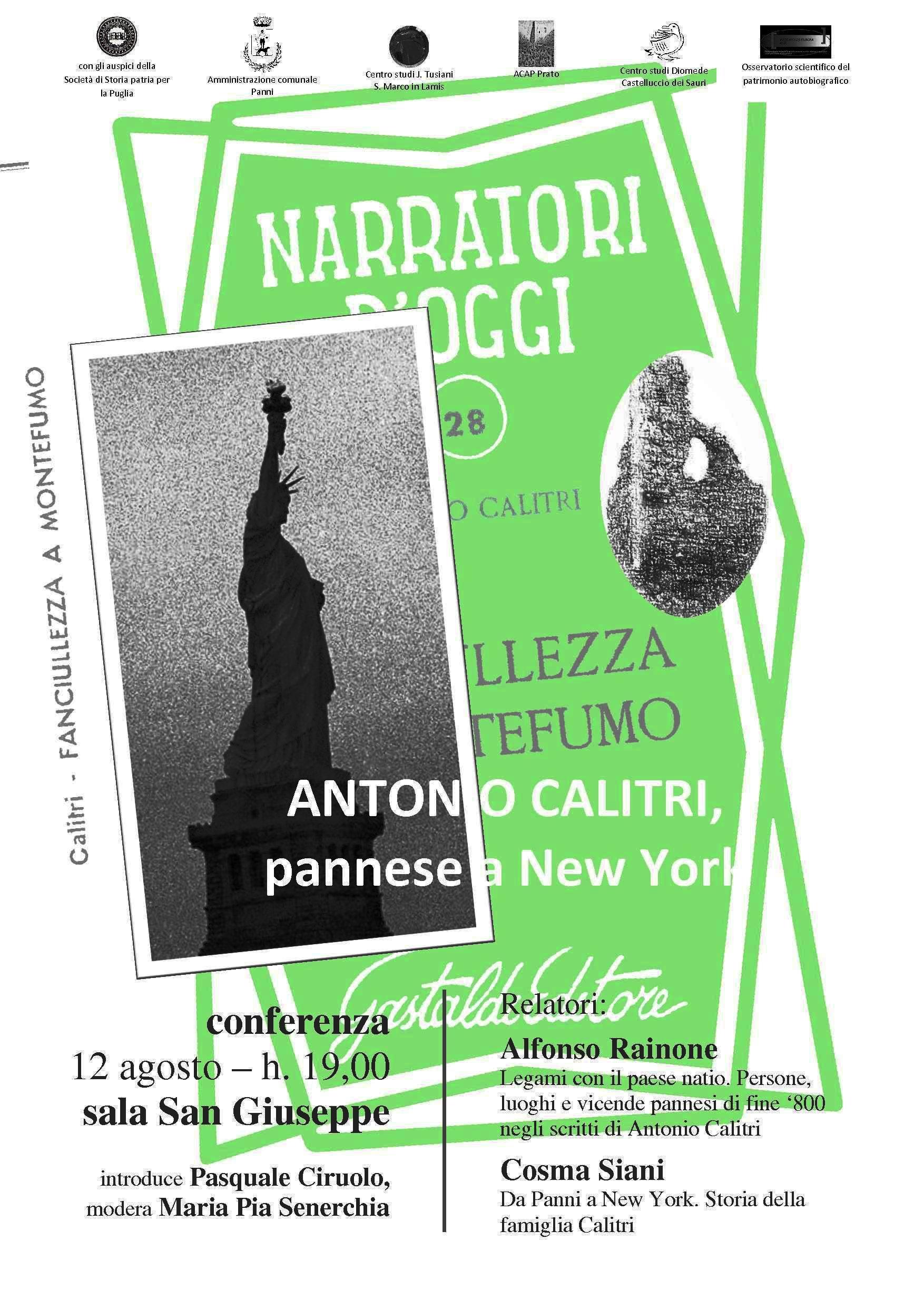 Antonio Calitri, pannese a New York